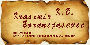 Krasimir Boranijašević vizit kartica